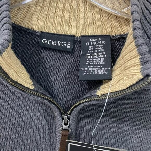 Men’s sweater, gray pull over extra large - Picture 4 of 6